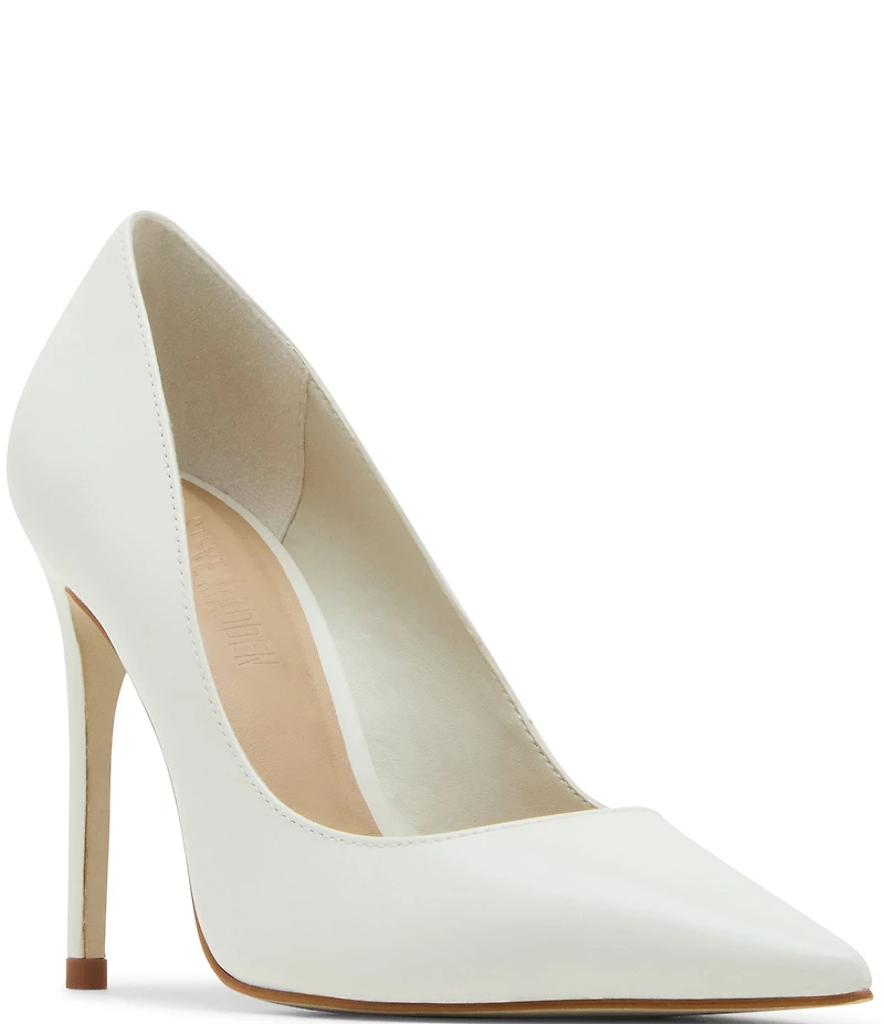 Steve Madden Noir Leather Pointed Toe Stiletto Pumps