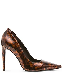 Steve Madden Noir Tortoise Print Patent Stiletto Pumps