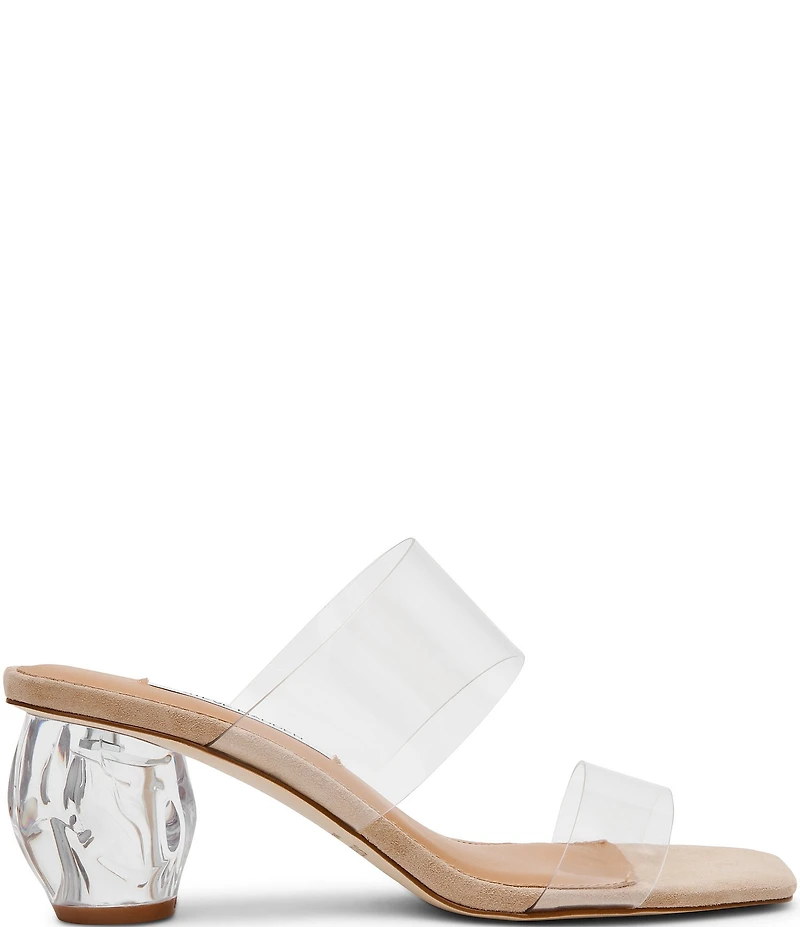 Steve Madden Nola Clear Block Heel Dress Sandals