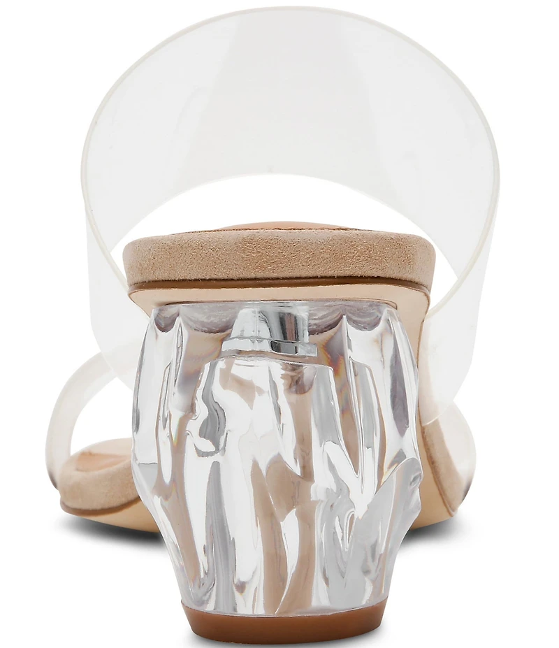 Steve Madden Nola Clear Block Heel Dress Sandals