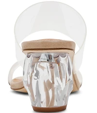 Steve Madden Nola Clear Block Heel Dress Sandals