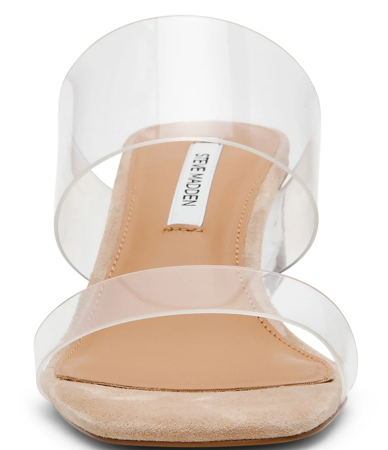 Steve Madden Nola Clear Block Heel Dress Sandals