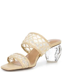 Steve Madden Nola Raffia Block Heel Dress Sandals