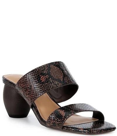 Steve Madden Nola Snake Print Block Heel Dress Sandals