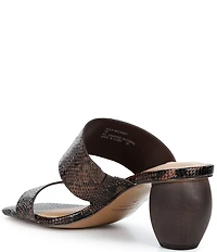 Steve Madden Nola Snake Print Block Heel Dress Sandals