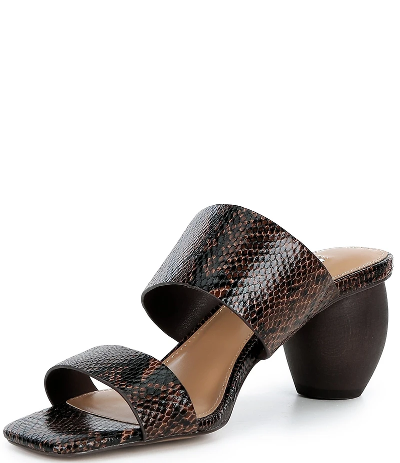 Steve Madden Nola Snake Print Block Heel Dress Sandals