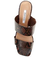 Steve Madden Nola Snake Print Block Heel Dress Sandals