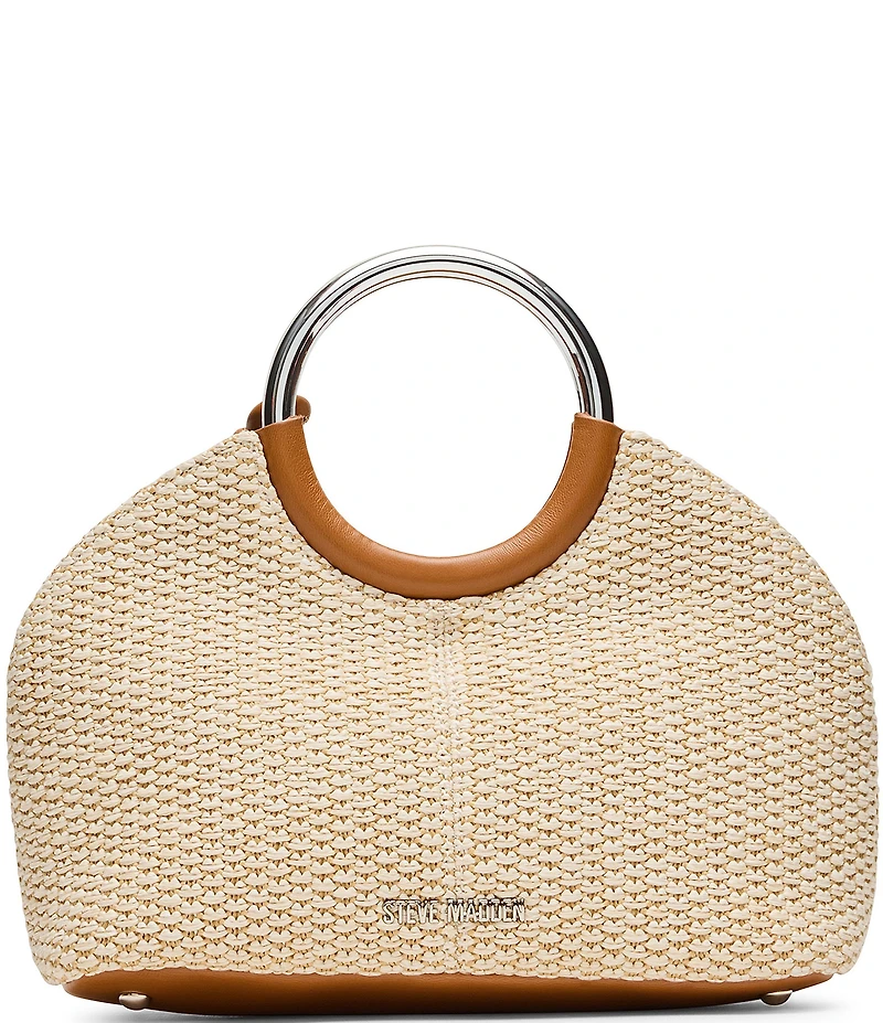 Steve Madden O Ring Handle Straw Bag
