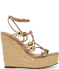 Steve Madden Oaklie Strappy Hardware Detail Platform Espadrille Wedge Sandals