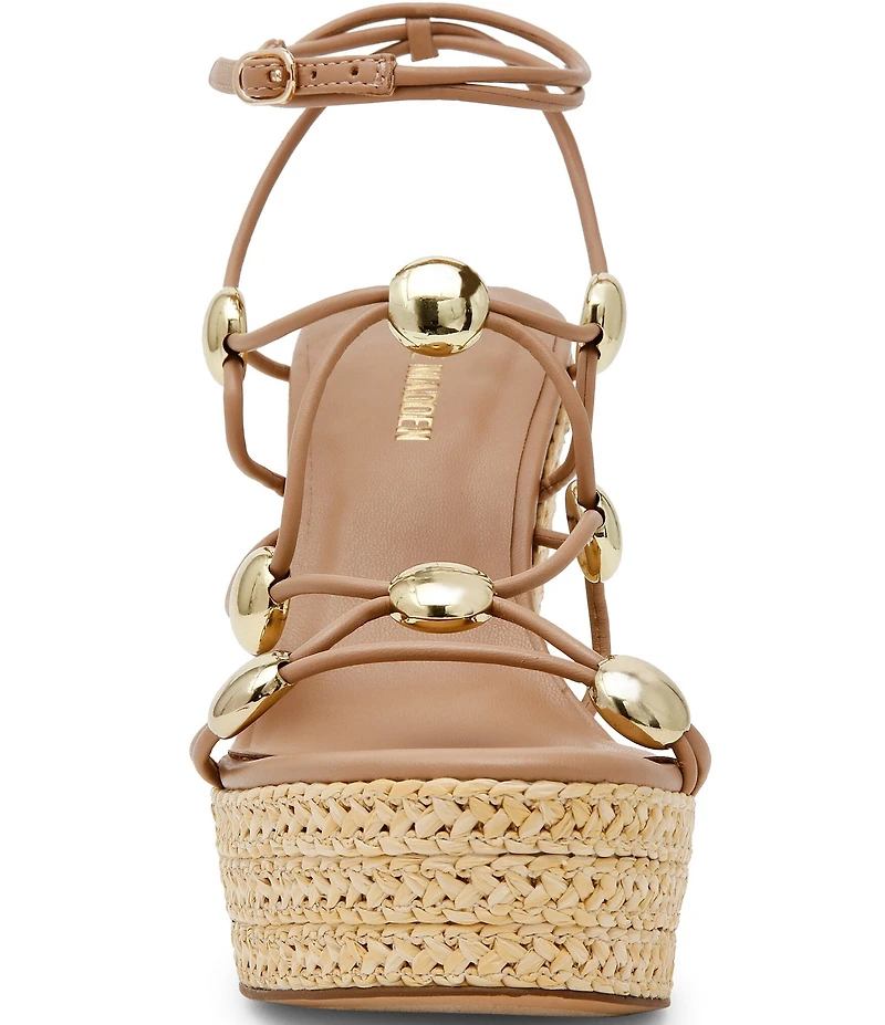 Steve Madden Oaklie Strappy Hardware Detail Platform Espadrille Wedge Sandals