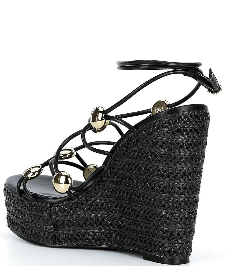 Steve Madden Oaklie Strappy Hardware Detail Platform Espadrille Wedge Sandals