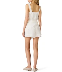 Steve Madden Odelle Voile Square Neck Sleeveless Romper