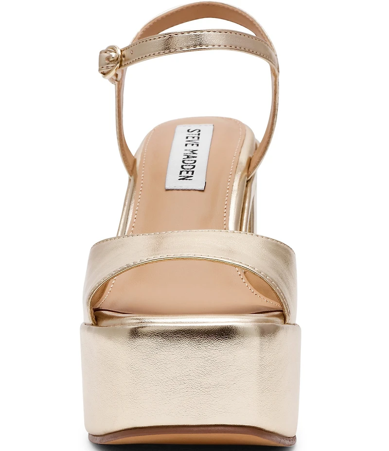 Steve Madden Odina Metallic Block Heel Platform Sandals