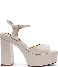 Steve Madden Odina Patent Block Heel Platform Sandals