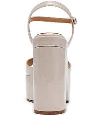 Steve Madden Odina Patent Block Heel Platform Sandals