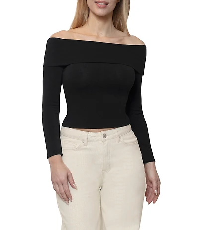Steve Madden Off The Shoulder Long Sleeve Top