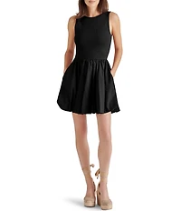 Steve Madden Palermo Boat Neck Sleeveless Bubble Hem Mini Dress