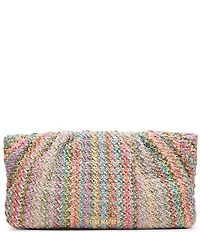 Steve Madden Paloma Pleated Raffia Clutch