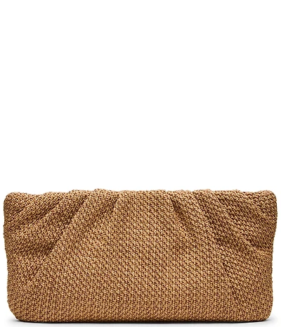 Steve Madden Palomaa Pleated Raffia Clutch