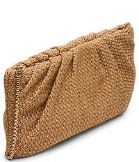 Steve Madden Palomaa Pleated Raffia Clutch