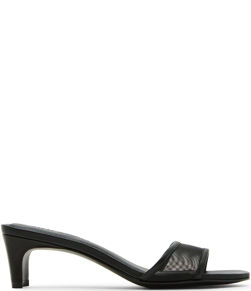 Steve Madden Patsy-M Mesh Kitten Heel Dress Slide Sandals