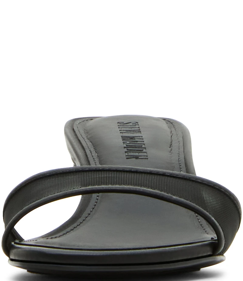 Steve Madden Patsy-M Mesh Kitten Heel Dress Slide Sandals