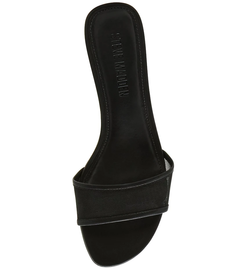 Steve Madden Patsy-M Mesh Kitten Heel Dress Slide Sandals