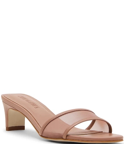 Steve Madden Patsy-M Mesh Kitten Heel Dress Slide Sandals