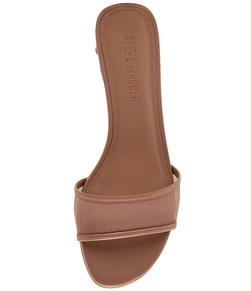 Steve Madden Patsy-M Mesh Kitten Heel Dress Slide Sandals