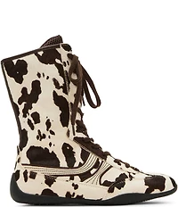 Steve Madden Paxtin Cow Print Haircalf High-Top Sneakers