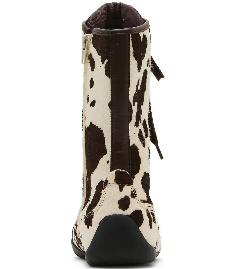 Steve Madden Paxtin Cow Print Haircalf High-Top Sneakers