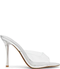 Steve Madden Peach Clear Stiletto Dress Slide Sandals