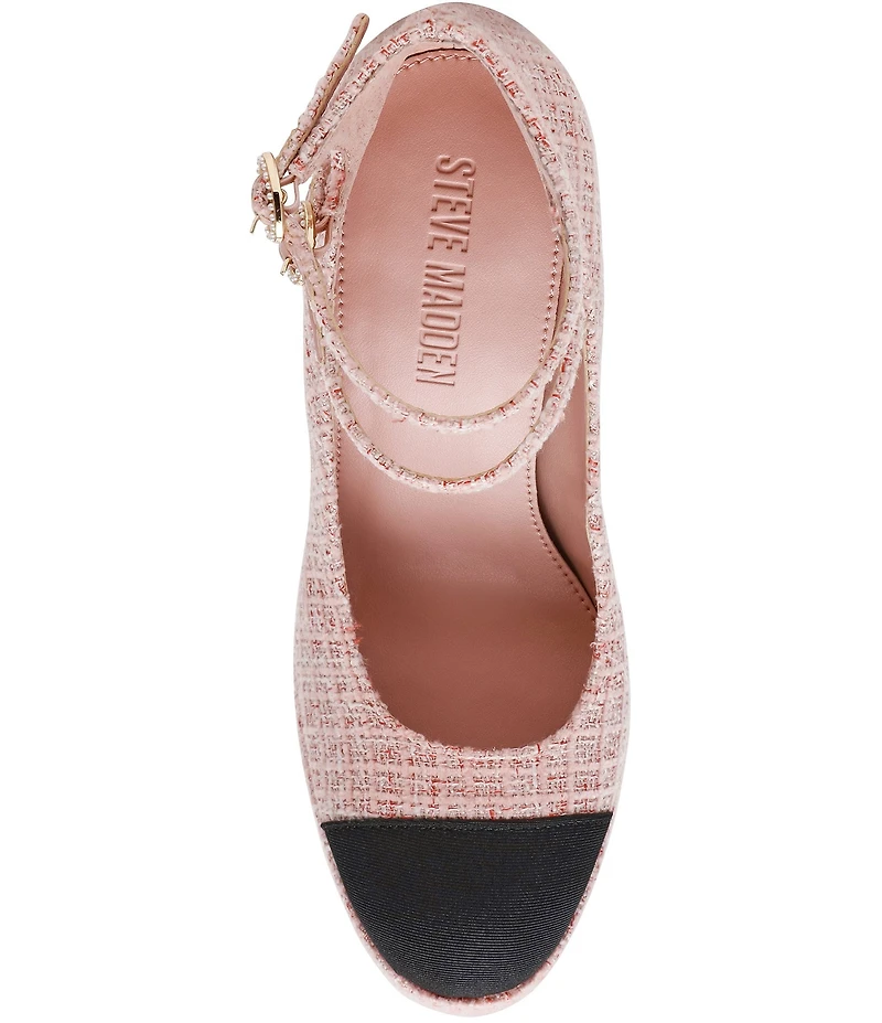 Steve Madden Peyton Boucle Mary Jane Platform Pumps