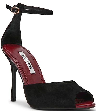 Steve Madden Phillipa Suede Peep Toe Dress Sandals