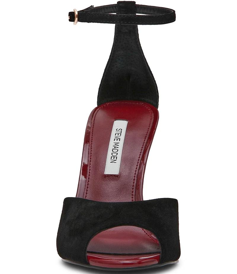 Steve Madden Phillipa Suede Peep Toe Dress Sandals