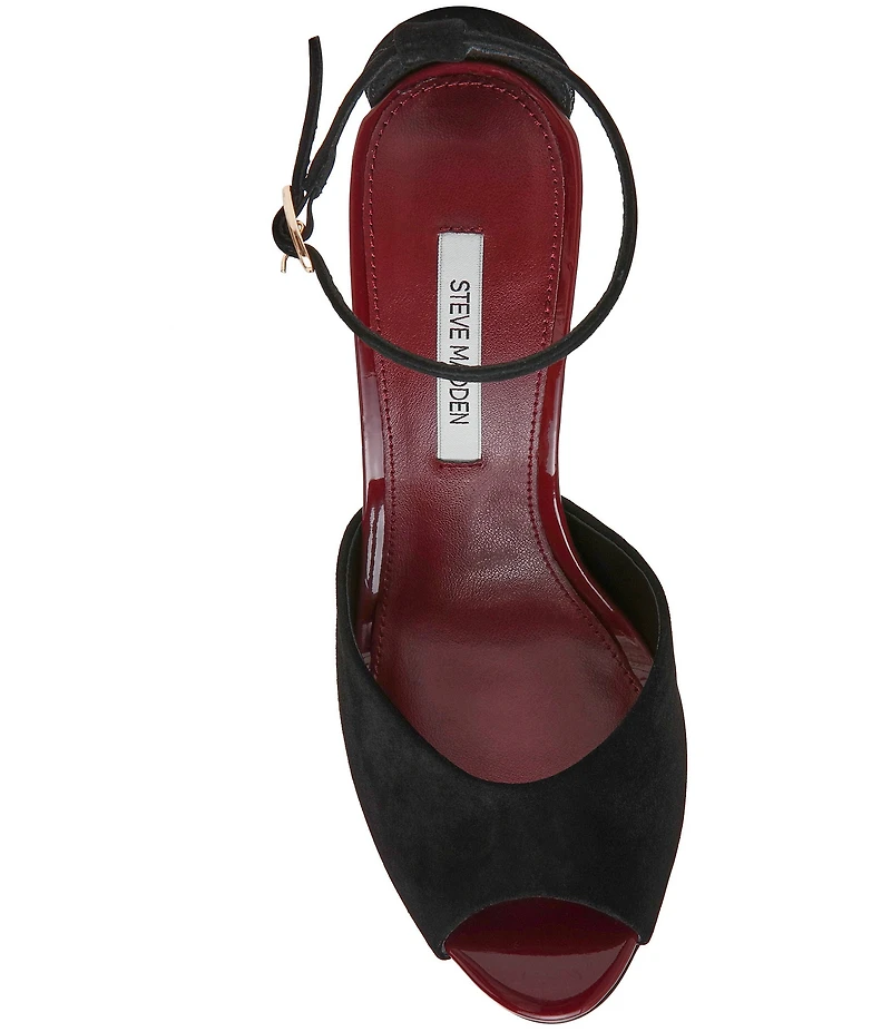 Steve Madden Phillipa Suede Peep Toe Dress Sandals