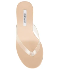 Steve Madden Playing Clear Wedge Thong Sandals