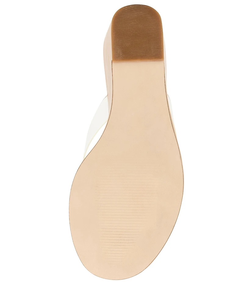 Steve Madden Playing Clear Wedge Thong Sandals