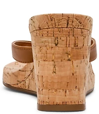Steve Madden Playing Cork Nappa Leather Wedge Thong Sandals