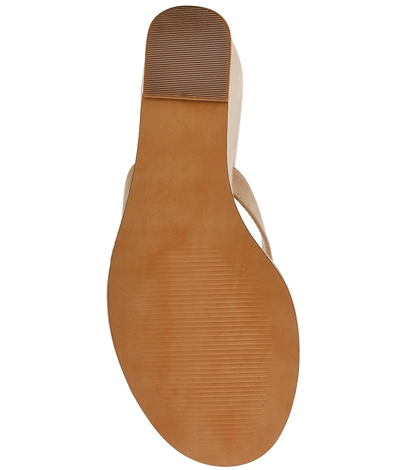 Steve Madden Playing Suede Wedge Thong Sandals