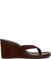 Steve Madden Playing Suede Wedge Thong Sandals