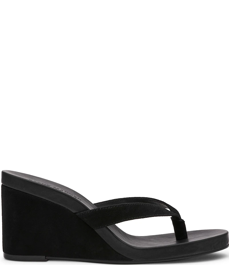 Steve Madden Playing Suede Wedge Thong Sandals
