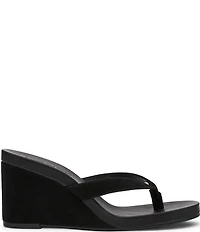 Steve Madden Playing Suede Wedge Thong Sandals