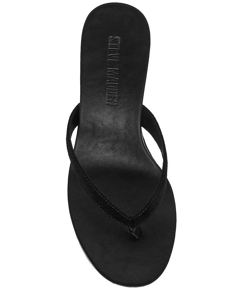Steve Madden Playing Suede Wedge Thong Sandals