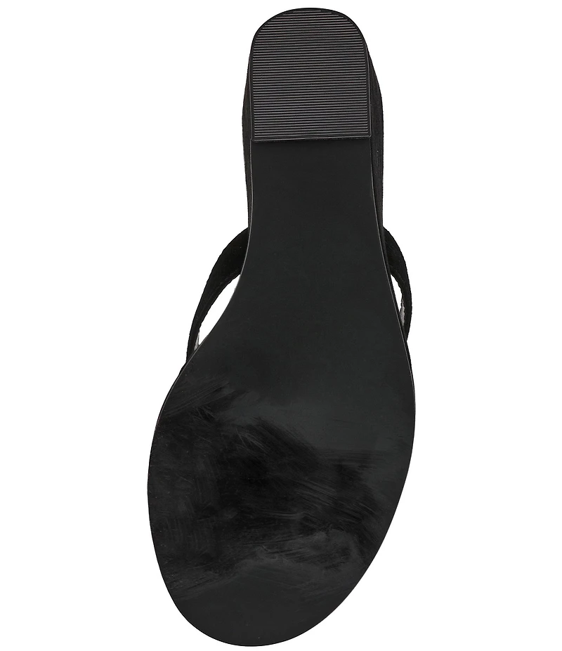 Steve Madden Playing Suede Wedge Thong Sandals