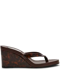 Steve Madden Playing Tortoise Wedge Thong Sandals