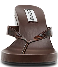 Steve Madden Playing Tortoise Wedge Thong Sandals