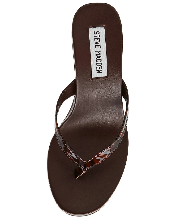 Steve Madden Playing Tortoise Wedge Thong Sandals