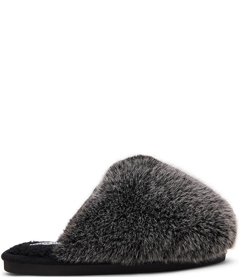 Steve Madden Poof Faux Fur Slippers