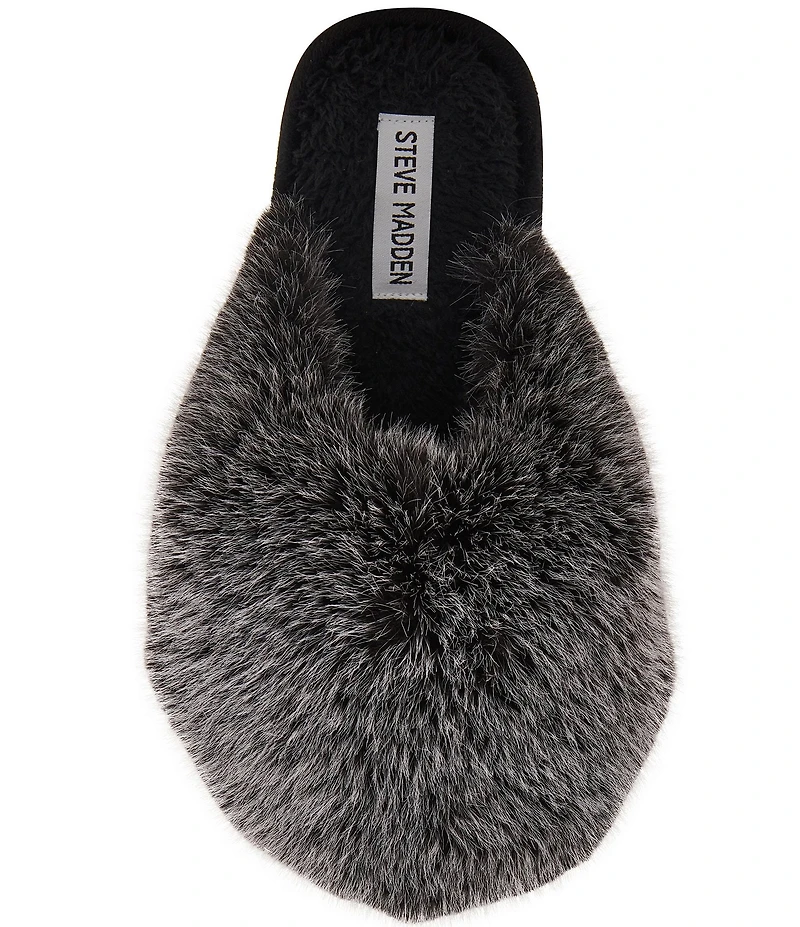 Steve Madden Poof Faux Fur Slippers